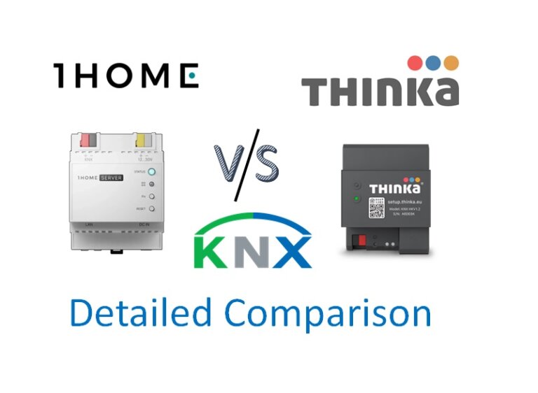 KNX Thinka Server vs 1Home Server – Comparison